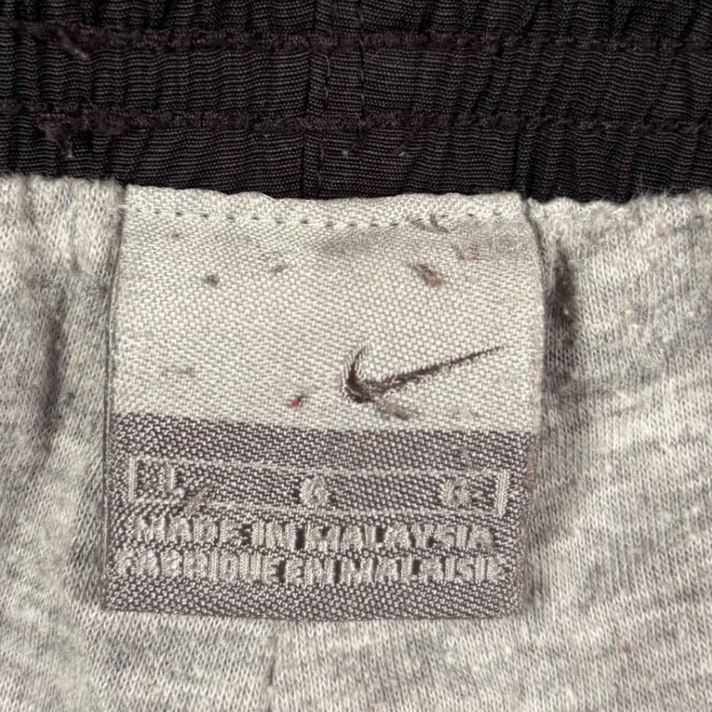 VTG Nike Black Nylon Track Pants Joggers Sweatpants GRAY Tag Sz XL Run DMC lined - Picture 5 of 11
